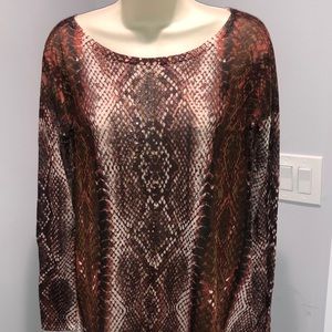 New Gorgeous Boston Proper Python Embellished Top